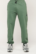 Купить Брюки джоггеры спортивные большого размера мужские зеленого цвета 006Z, фото 8