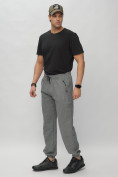 Купить Брюки джоггеры спортивные большого размера мужские серого цвета 007Sr, фото 2