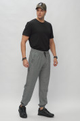 Купить Брюки джоггеры спортивные большого размера мужские серого цвета 007Sr, фото 3