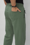 Купить Брюки джоггеры спортивные большого размера мужские зеленого цвета 007Z, фото 15