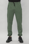 Купить Брюки джоггеры спортивные большого размера мужские зеленого цвета 007Z, фото 7