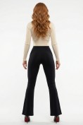 Купить Легинсы расклешенные внизу женские черного цвета 010_1Ch, фото 12