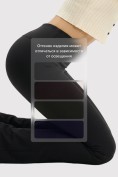 Купить Легинсы расклешенные внизу женские черного цвета 010_1Ch, фото 4