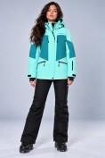 Купить Женский горнолыжный костюм бирюзового цвета 0125Br