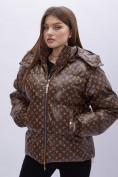 Купить Куртка зимняя женская УЦЕНКА коричневого цвета 0125K