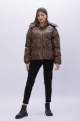 Купить Куртка зимняя женская УЦЕНКА коричневого цвета 0125K, фото 2