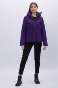 Купить Куртка горнолыжная женская УЦЕНКА темно-фиолетового цвета 0127TF, фото 2