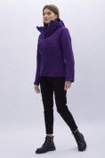 Купить Куртка горнолыжная женская УЦЕНКА темно-фиолетового цвета 0127TF, фото 3