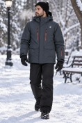 Купить Мужской горнолыжный костюм темно-серого цвета 0128TC, фото 8