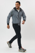 Купить Ветровка двухсторонняя мужская спортивная серого цвета 018Sr, фото 4