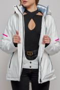 Купить Горнолыжный костюм женский зимний белого цвета 02002Bl, фото 11