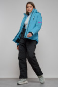Купить Горнолыжный костюм женский зимний синего цвета 02002S, фото 24