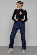 Купить Горнолыжный костюм женский темно-синего цвета 02011TS, фото 21