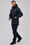 Купить Спортивный костюм мужской softshell темно-синего цвета 02018-1TS