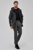 Купить Спортивный костюм мужской softshell темно-серого цвета 02018TC, фото 3