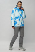 Купить Горнолыжный костюм женский голубого цвета 020231Gl, фото 3