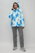Купить Горнолыжный костюм женский голубого цвета 020231Gl, фото 5