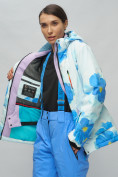 Купить Горнолыжный костюм женский синего цвета 020231S, фото 16