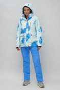 Купить Горнолыжный костюм женский синего цвета 020231S, фото 6