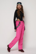 Купить Горнолыжный костюм женский розового цвета 021530R, фото 20