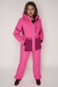 Купить Горнолыжный костюм женский розового цвета 021530R, фото 9
