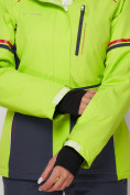 Купить Горнолыжный костюм женский зеленого цвета 021530Z, фото 12