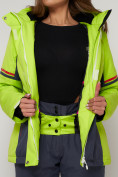 Купить Горнолыжный костюм женский зеленого цвета 021530Z, фото 14