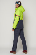 Купить Горнолыжный костюм женский зеленого цвета 021530Z, фото 5