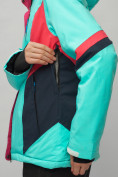 Купить Горнолыжный костюм женский бирюзового цвета 02201Br, фото 13