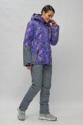 Купить Горнолыжный костюм женский фиолетового цвета 02216F, фото 3