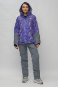 Купить Горнолыжный костюм женский фиолетового цвета 02216F, фото 5