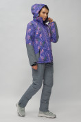 Купить Горнолыжный костюм женский фиолетового цвета 02216F, фото 7
