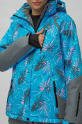 Купить Горнолыжный костюм женский синего цвета 02216S, фото 10