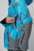Купить Горнолыжный костюм женский синего цвета 02216S, фото 11