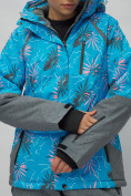 Купить Горнолыжный костюм женский синего цвета 02216S, фото 12