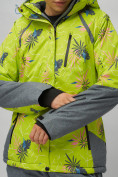 Купить Горнолыжный костюм женский салатового цвета 02216Sl, фото 13