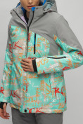 Купить Горнолыжный костюм женский бирюзового цвета 02252Br, фото 9