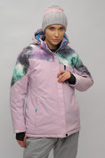Купить Горнолыжный костюм женский большого размера фиолетового цвета 02263F, фото 9