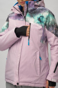 Купить Горнолыжный костюм женский большого размера фиолетового цвета 02263F, фото 10