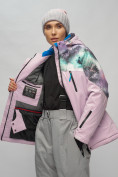 Купить Горнолыжный костюм женский большого размера фиолетового цвета 02263F, фото 14