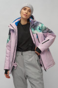 Купить Горнолыжный костюм женский большого размера фиолетового цвета 02263F, фото 17