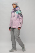 Купить Горнолыжный костюм женский большого размера фиолетового цвета 02263F, фото 2