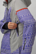 Купить Горнолыжный костюм женский большого размера фиолетового цвета 02272-1F, фото 17