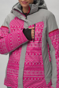 Купить Горнолыжный костюм женский большого размера розового цвета 02272-1R, фото 10