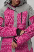 Купить Горнолыжный костюм женский большого размера розового цвета 02272-1R, фото 12