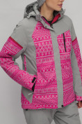 Купить Горнолыжный костюм женский большого размера розового цвета 02272-1R, фото 9