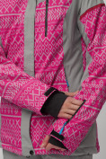 Купить Горнолыжный костюм женский розового цвета 02272R, фото 12