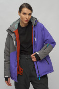 Купить Горнолыжный костюм женский большого размера фиолетового цвета 02278F, фото 16