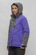 Купить Горнолыжный костюм женский большого размера фиолетового цвета 02278F, фото 7