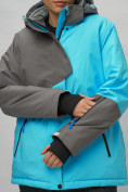 Купить Горнолыжный костюм женский большого размера голубого цвета 02278Gl, фото 12